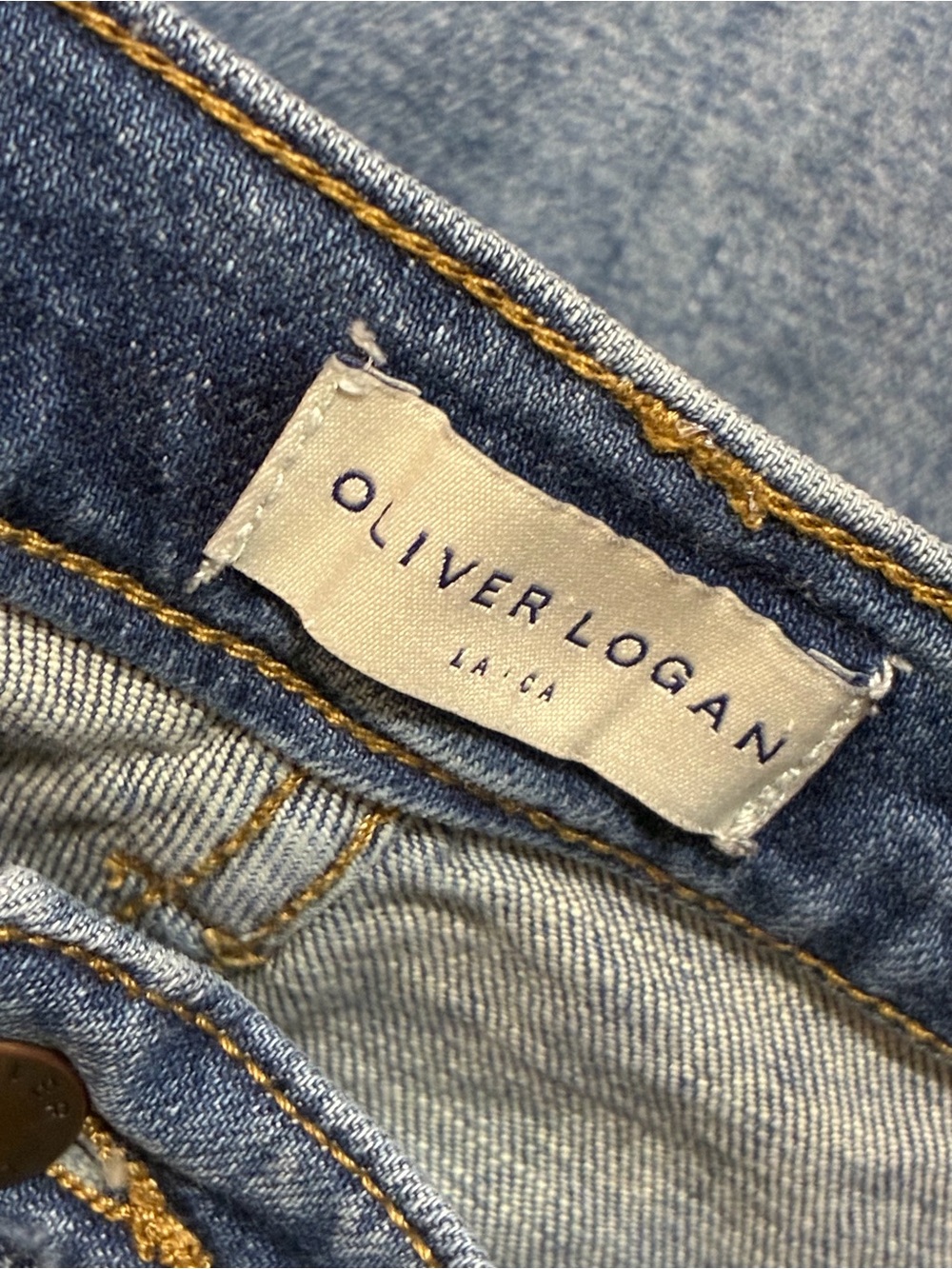 Oliver Logan Crosby Relaxed Taper Jeans Size 29p Slow Denim 29 Petite Crop Frey - Picture 6 of 12